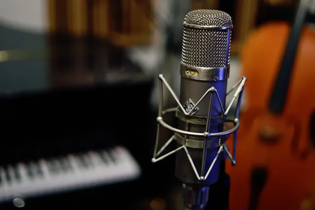 microphone, vintage, music, mic, audio. Acoustic panel placement in a music studio: where treatment pays off