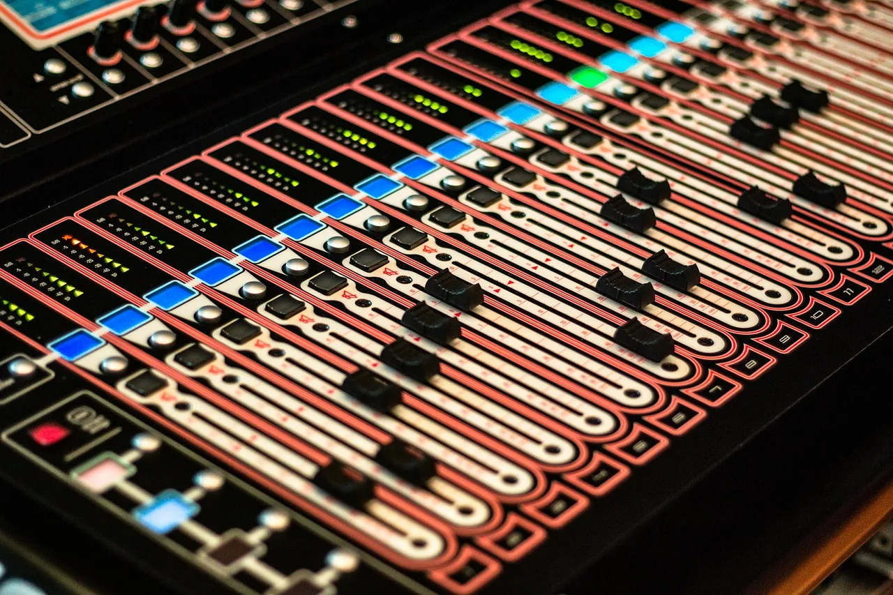 fader, audio mixer, console, music, sound, audio, mixer, mix, controls, equipment, audio equipment. New or used music studio equipment: what each really costs
